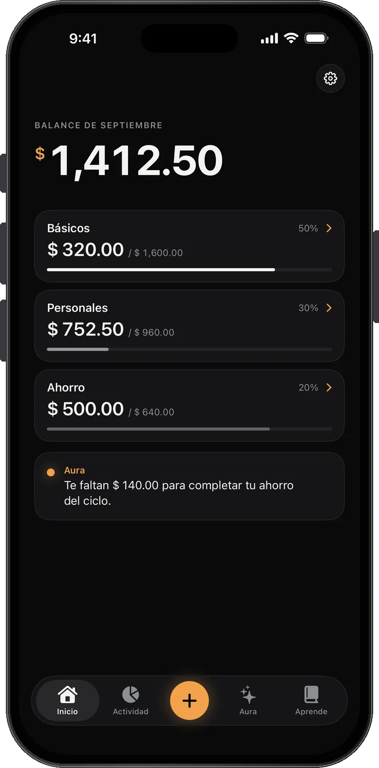 Toki — Ordena tu dinero con el método 50/30/20.